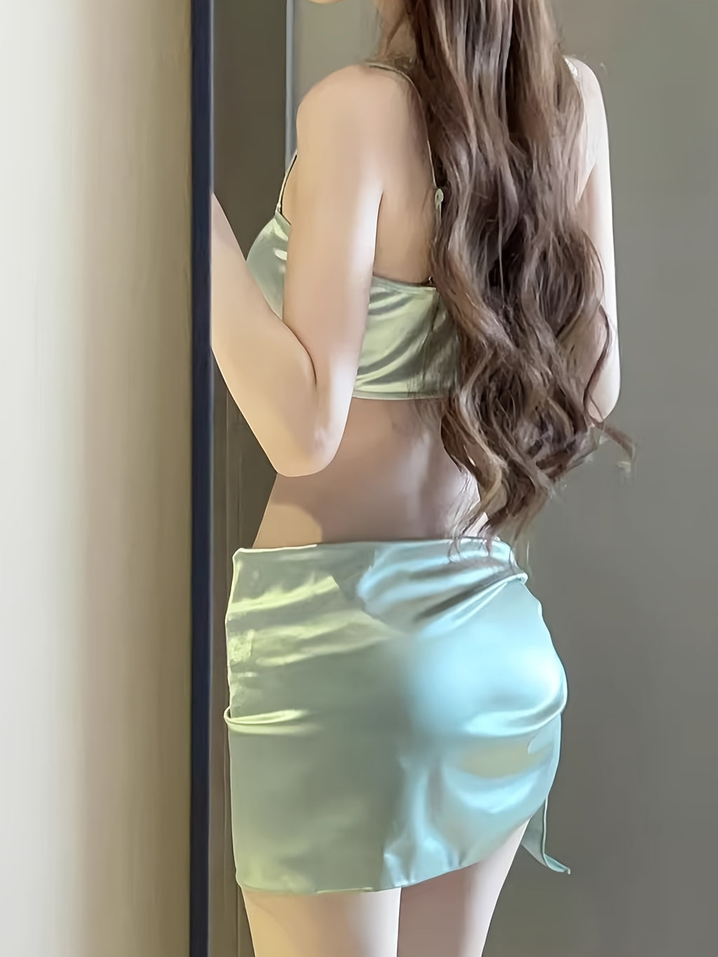 Off-Shoulder Swimsuit with Sparkling Embellishments