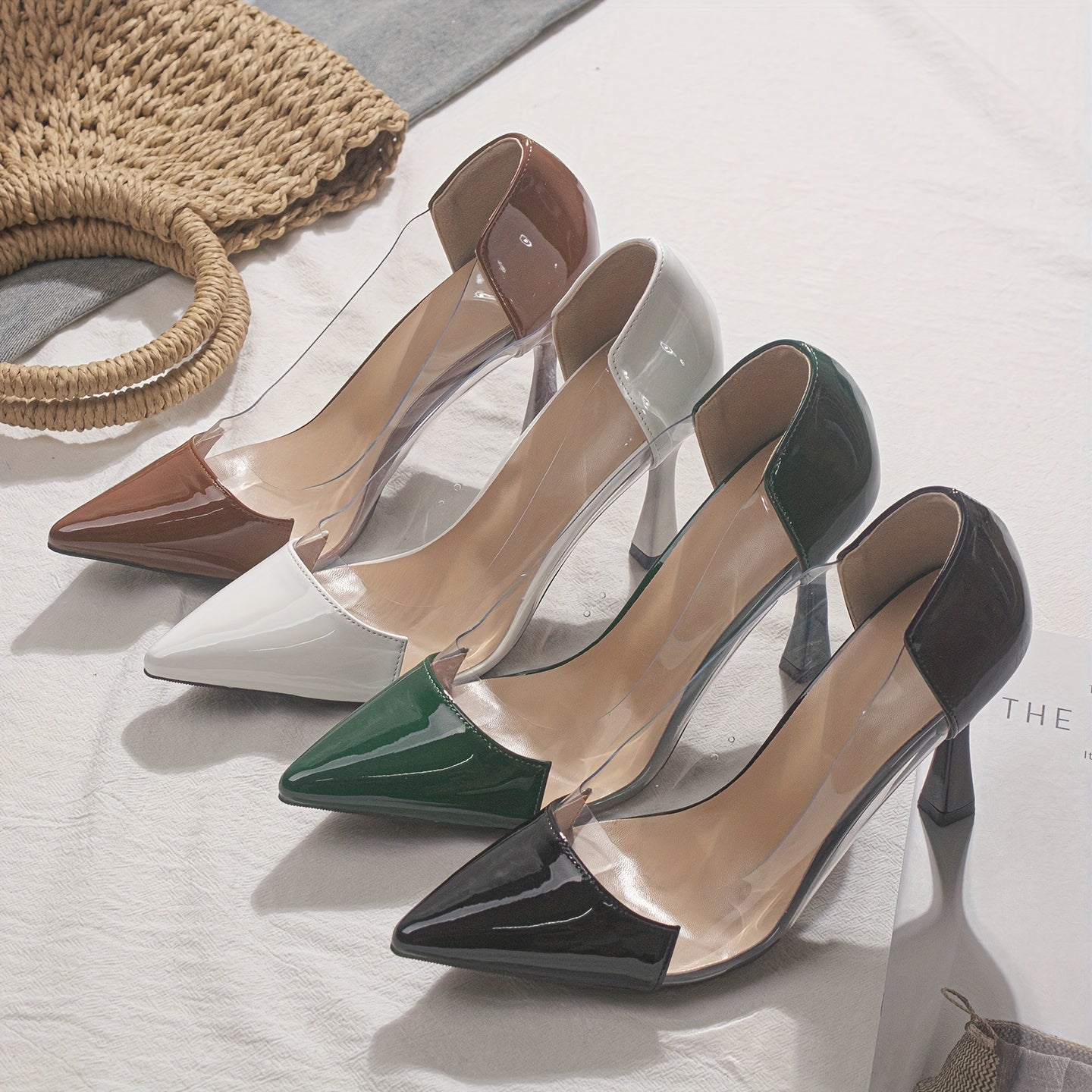 Pointed-Toe Stiletto High-Heel Shoes