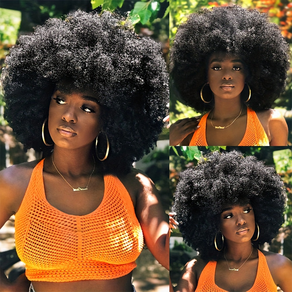 Large Bouncy Afro Kinky Curly Wig