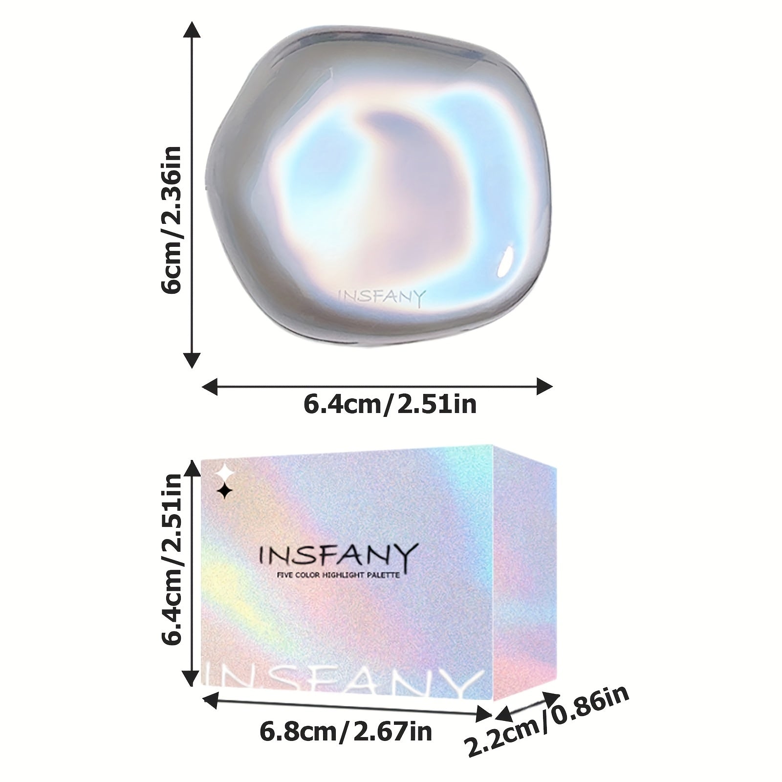 Holographic Glitter Highlighter Palette