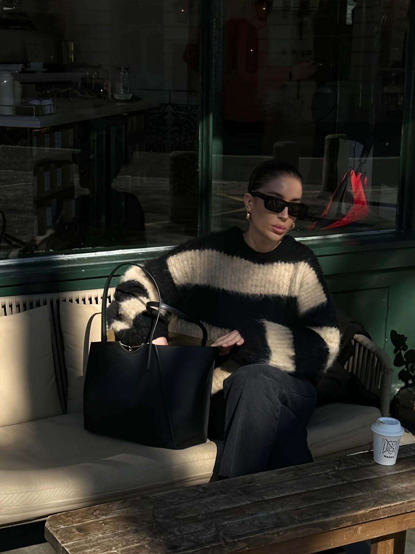 Black & Striped Sweater