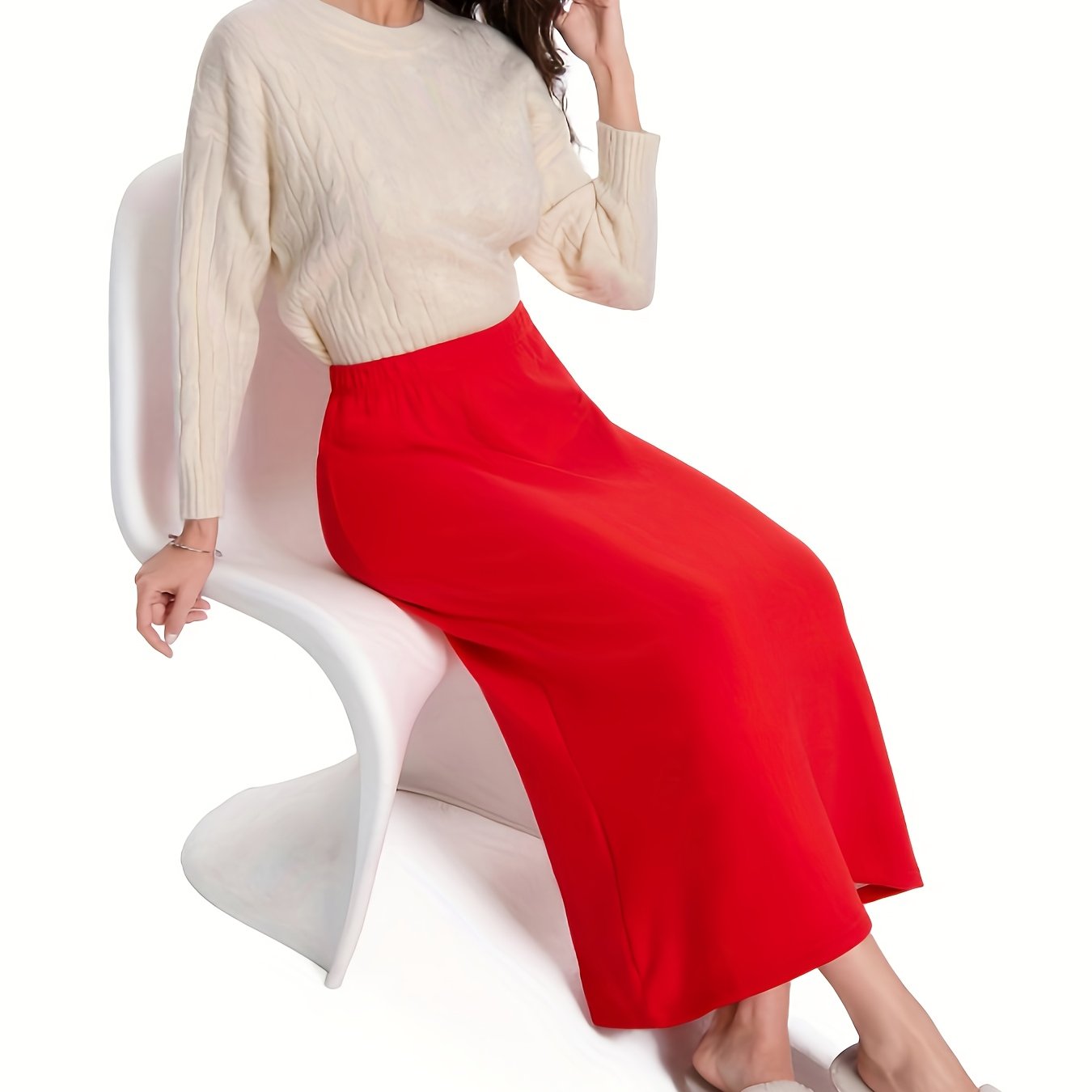 Fleece-Lined Thickened Warm Skirt