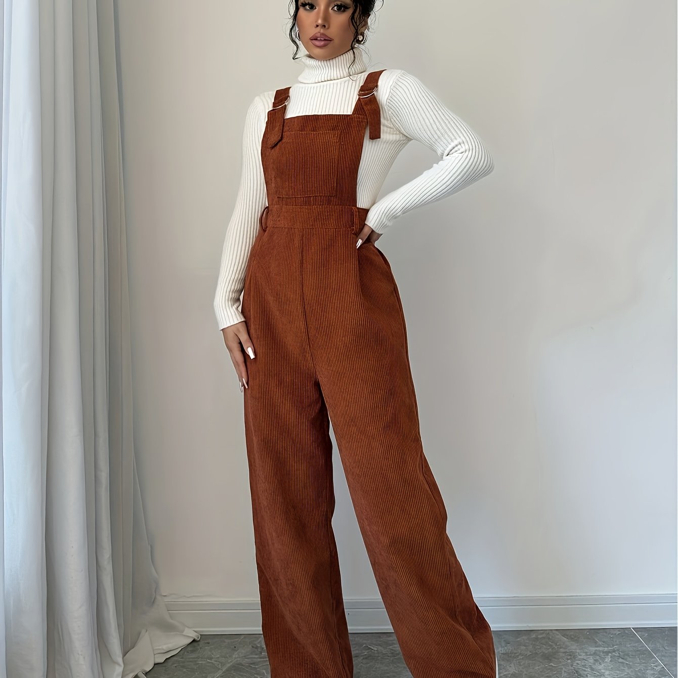 Non-Stretchy Corduroy-Like Overall
