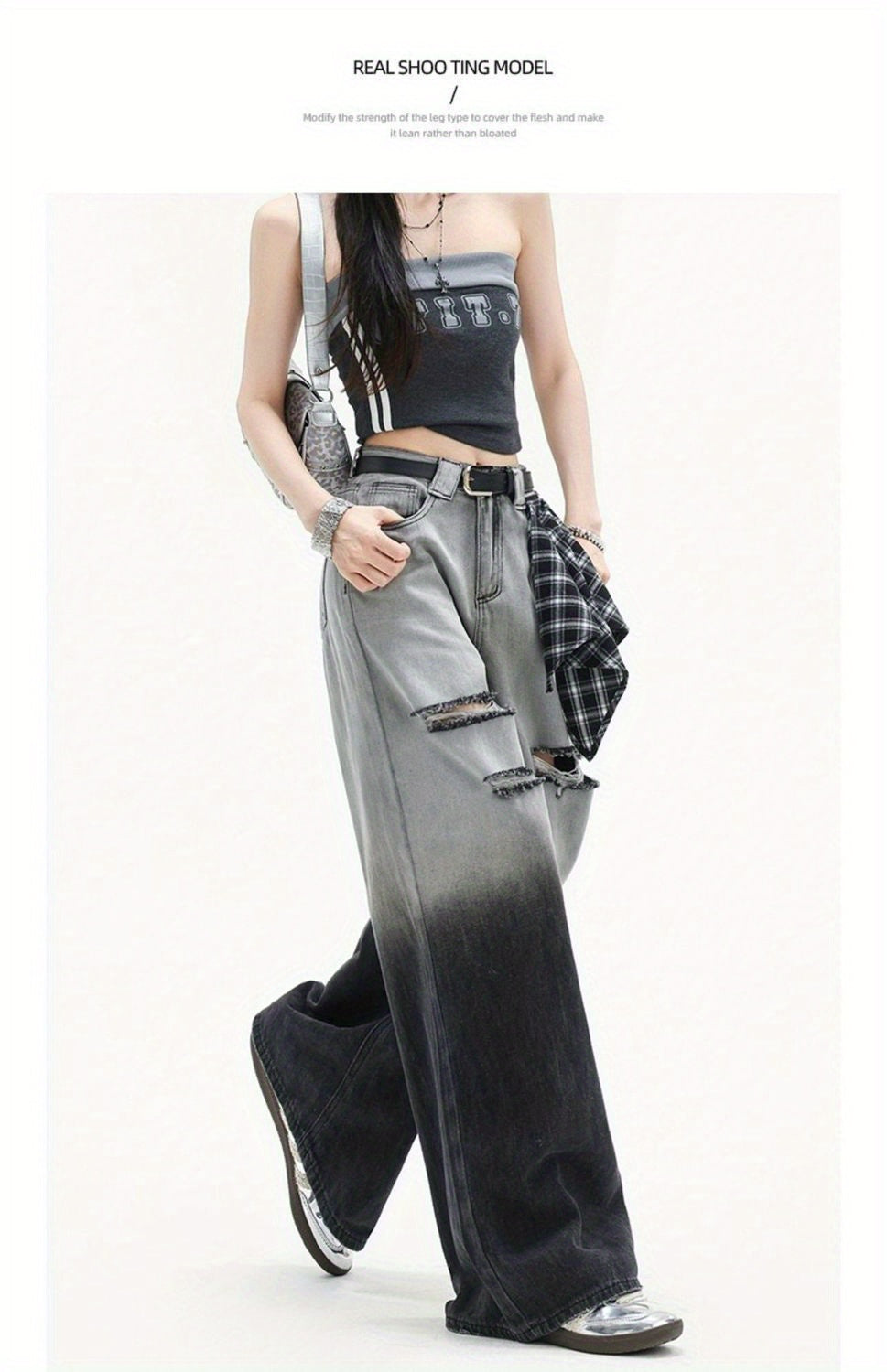 High-Waisted Wide-Leg Jeans