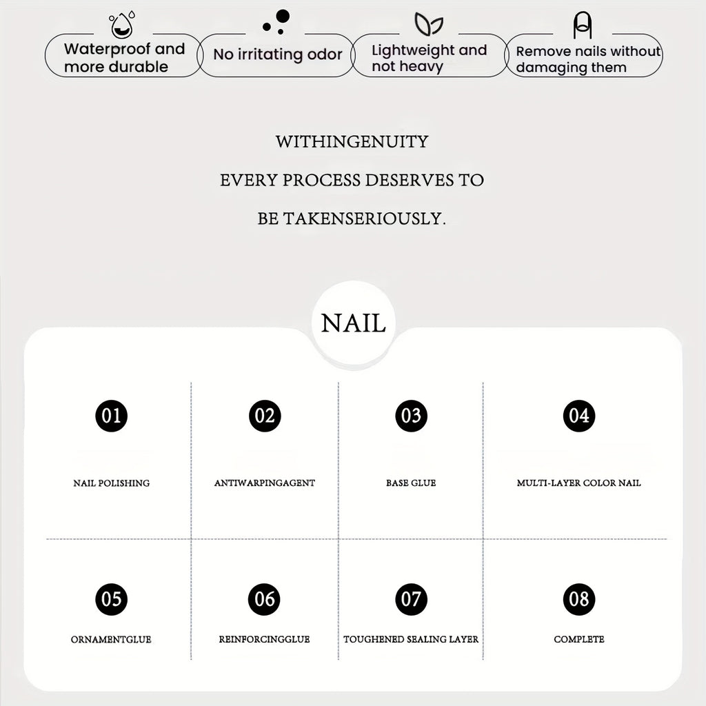 {24pcs} Spring 3D Pink Rose Fake Nails