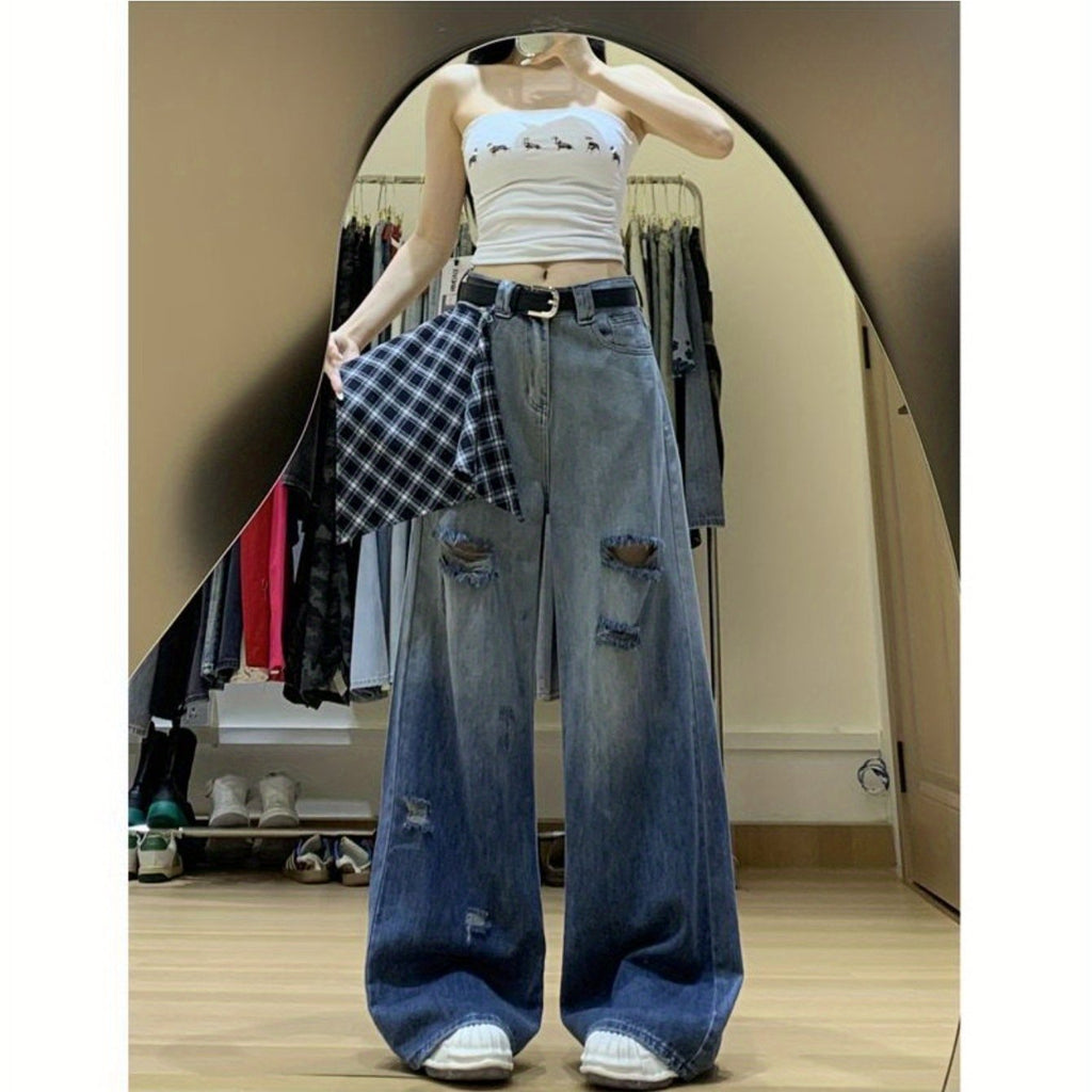 High-Waisted Wide-Leg Jeans