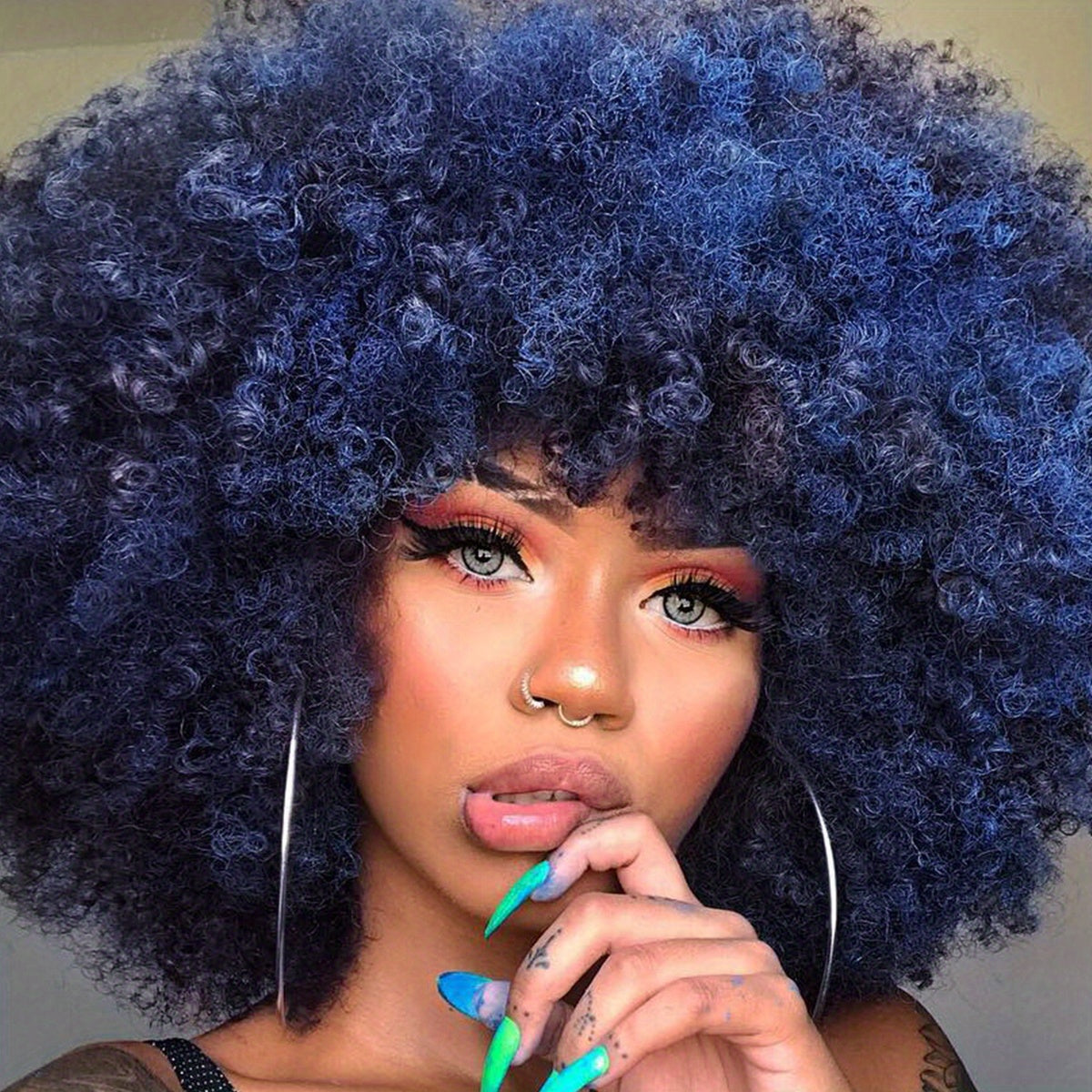 Large Bouncy Afro Kinky Curly Wig