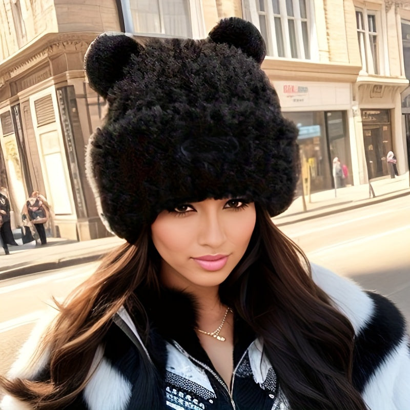 Bear Ear Shaped Knitted Hat