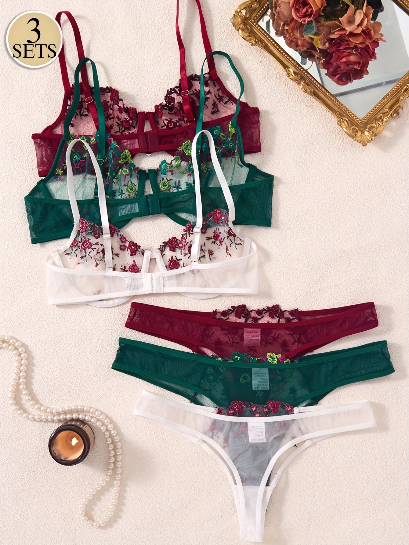 Sexy Lingerie Set {3pcs}