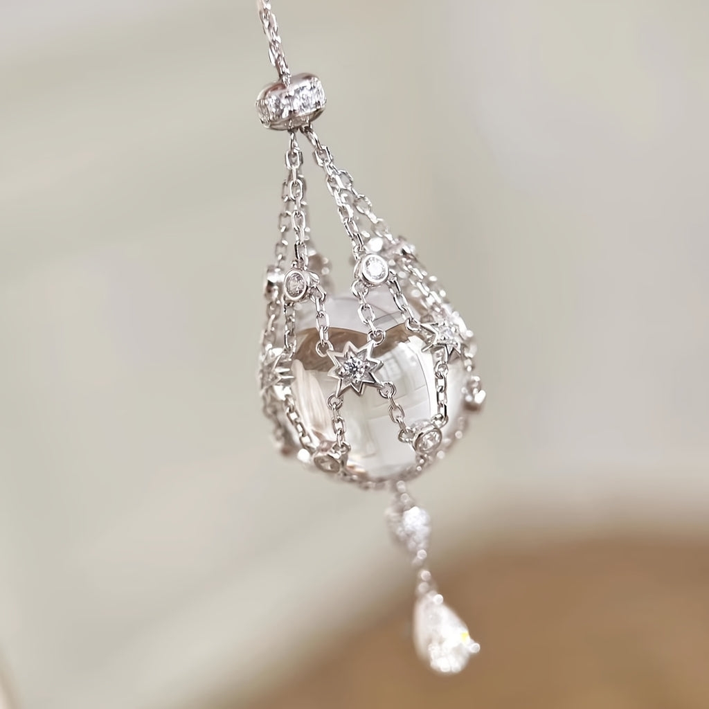 Vintage 18K Gold Plated Star & Tassel Fringe Necklace