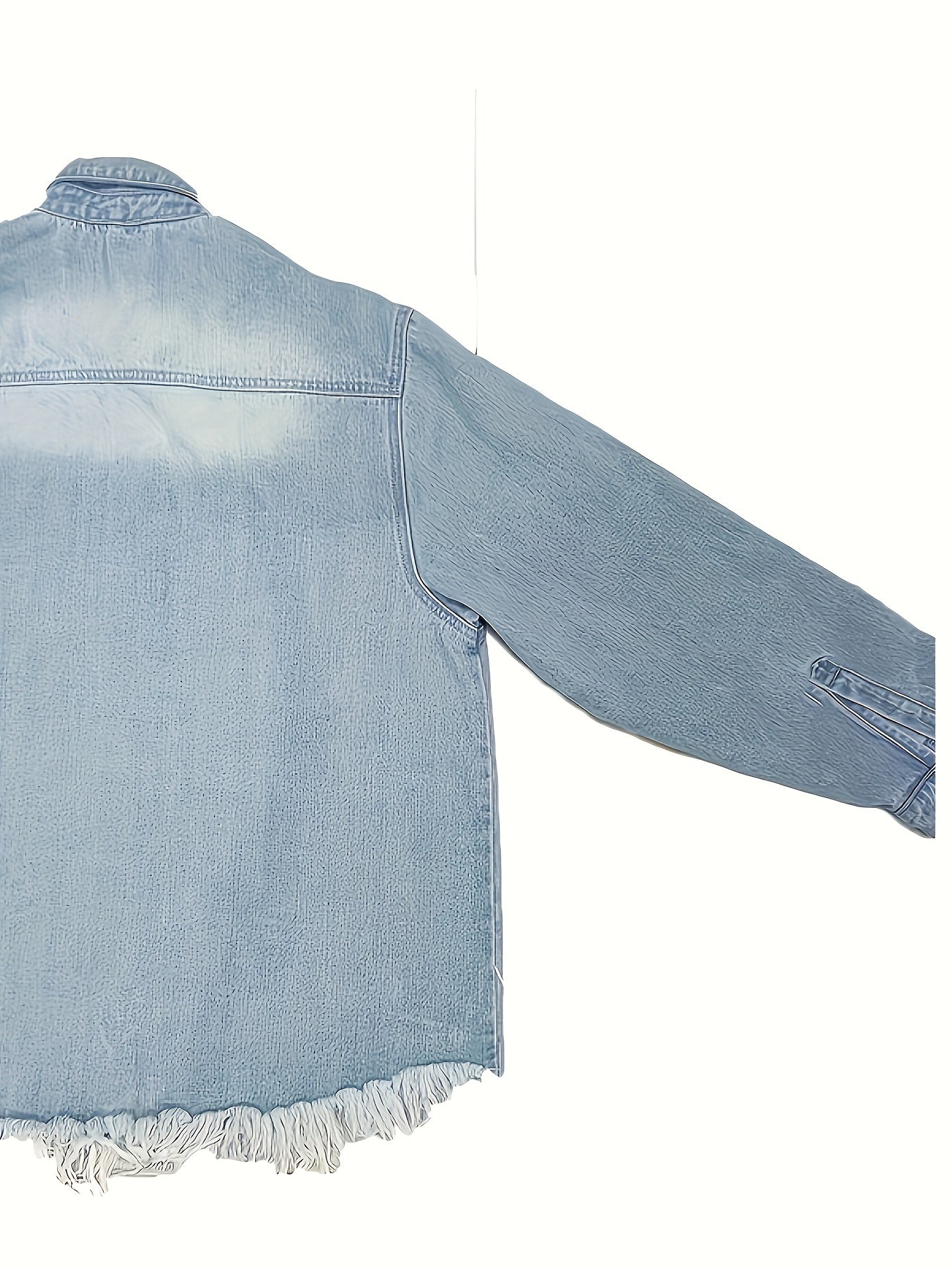 Oversized Vintage White Denim Jacket