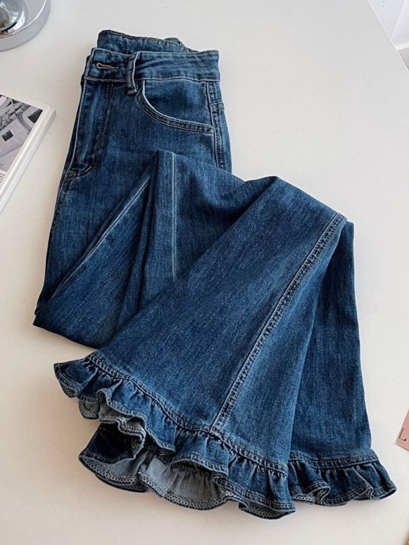 High-Waisted Wide-Leg Jeans