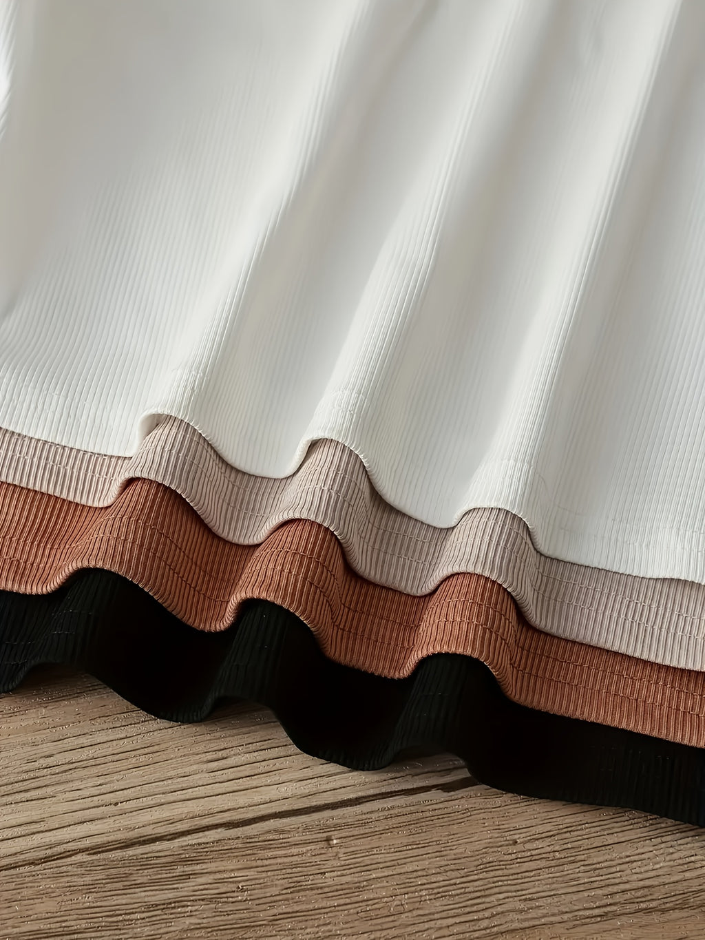 High-Neck Long Sleeve T-Shirt Set {4pcs}