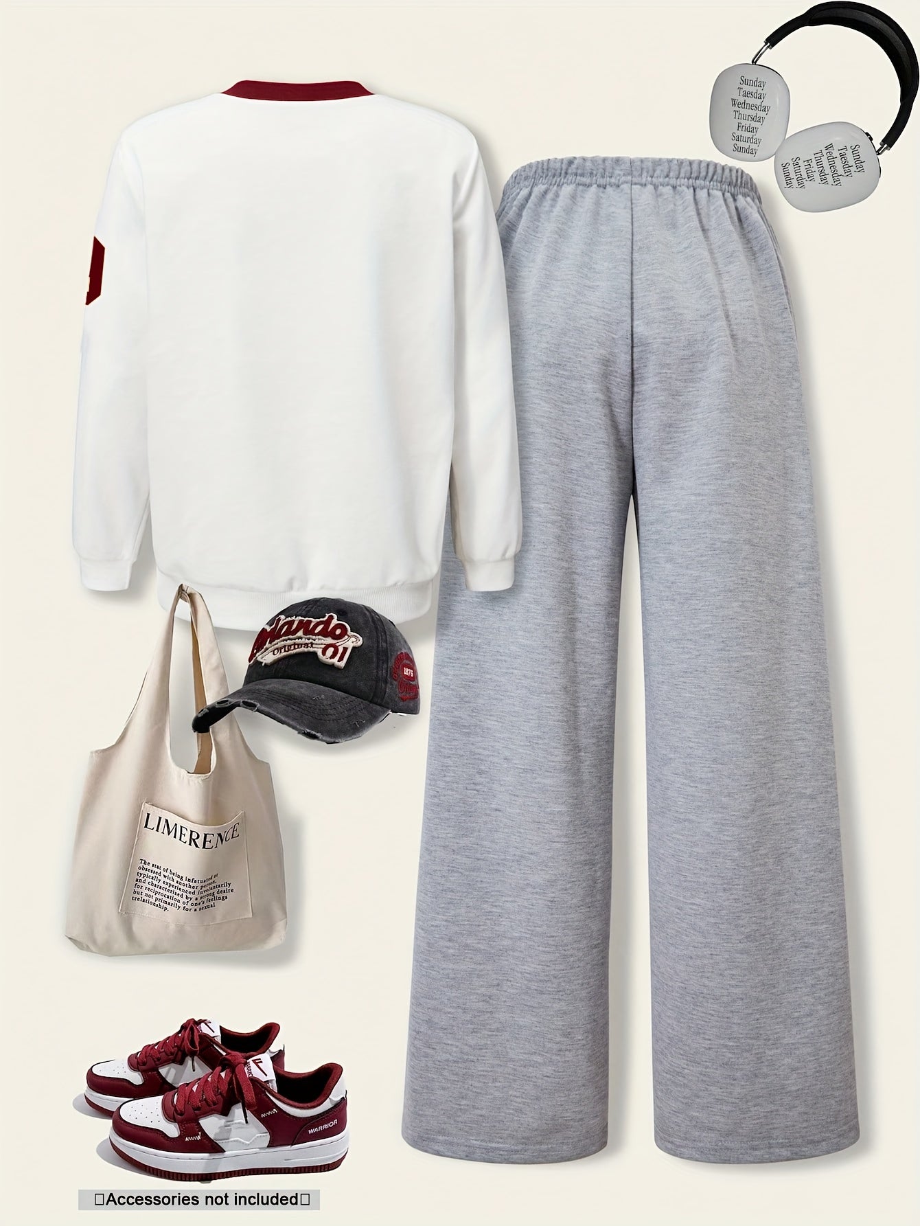 Los Angeles 79 Letter & Number Print Top and Pants Set