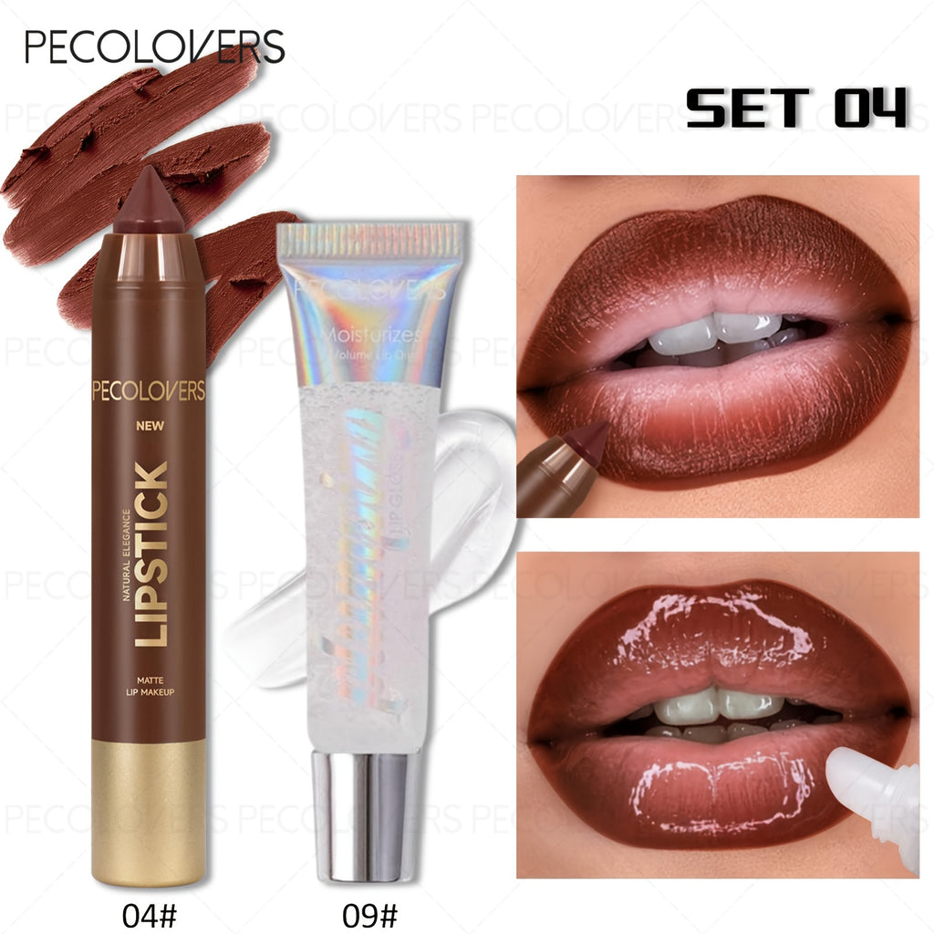 {2pcs} Moisturizing Lip Gloss & Lip Liner
