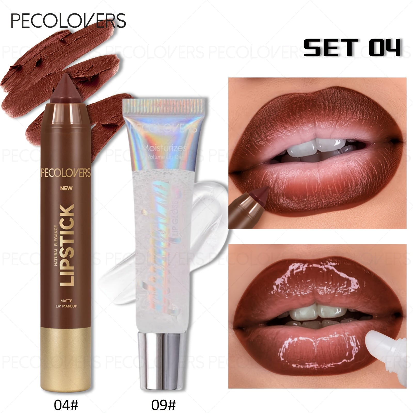 {2pcs} Moisturizing Lip Gloss & Lip Liner