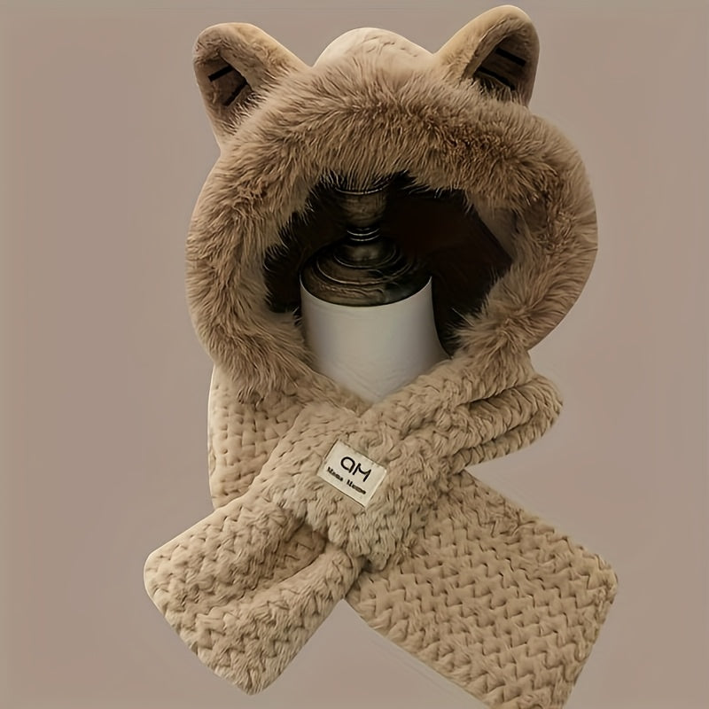 Winter Cat Ears & Paws Hat