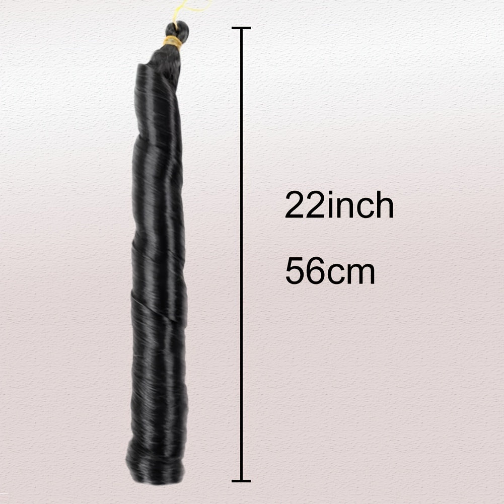 3pcs 22" Pre-Stretched French Curl Braiding Hair Extensions for Women - Loose Wave Synthetic Crochet Braids