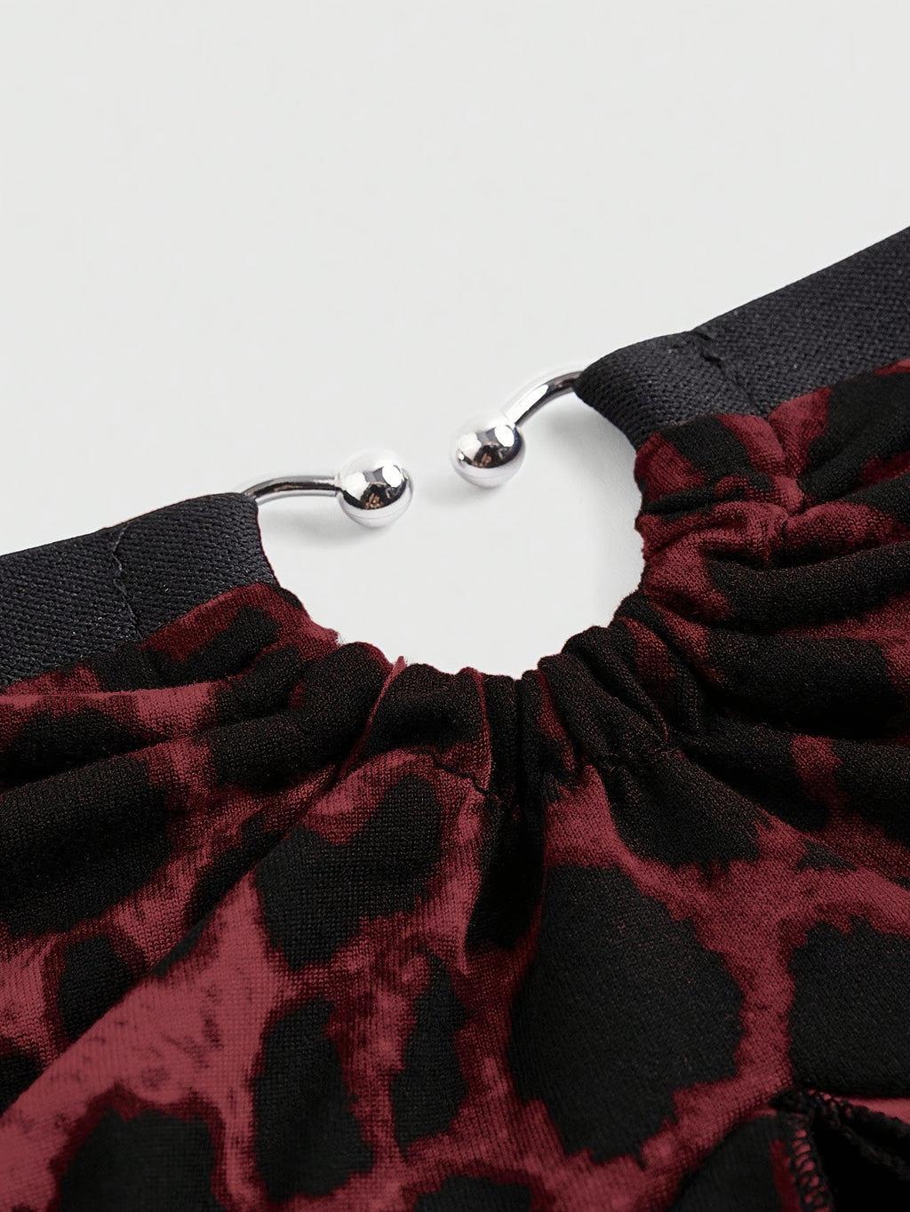 Leopard Print Lace Trim Bandeau Top