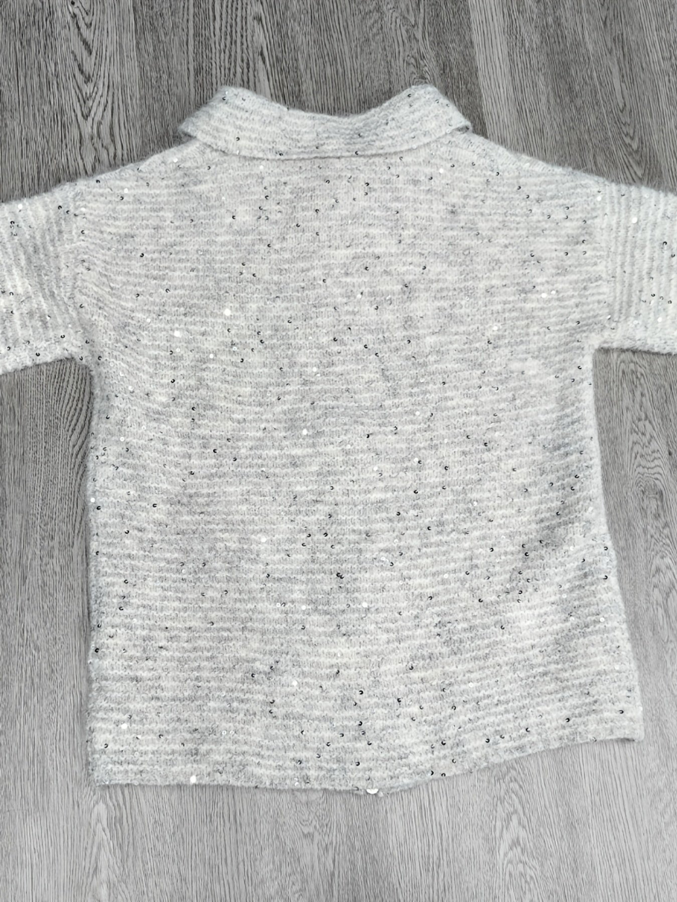 Shiny Jacket with Full-Zip Front Closure