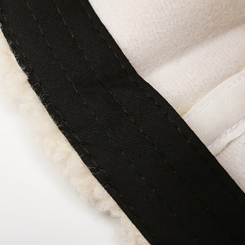 Letter R Teddy Plush Warm Baseball Cap