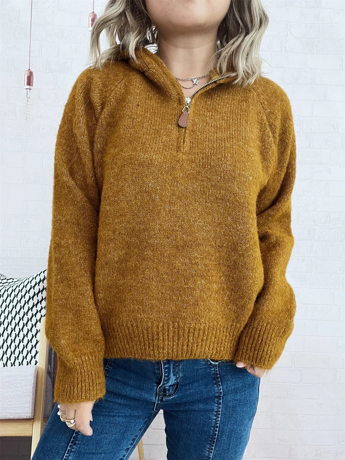 Macie's Quarter Zip Sweater