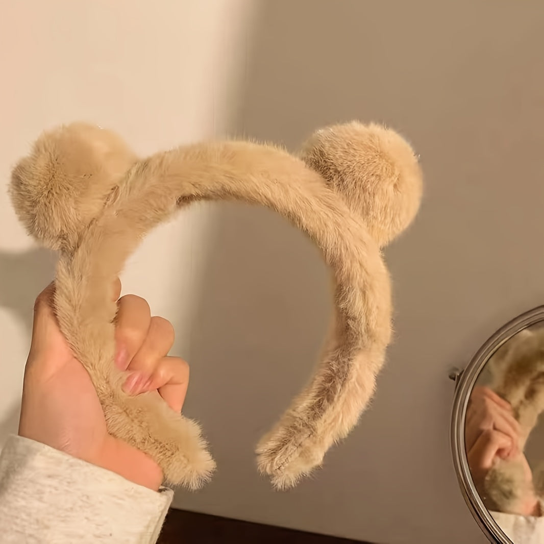 {2pcs} Plush Bear Ear Headbands