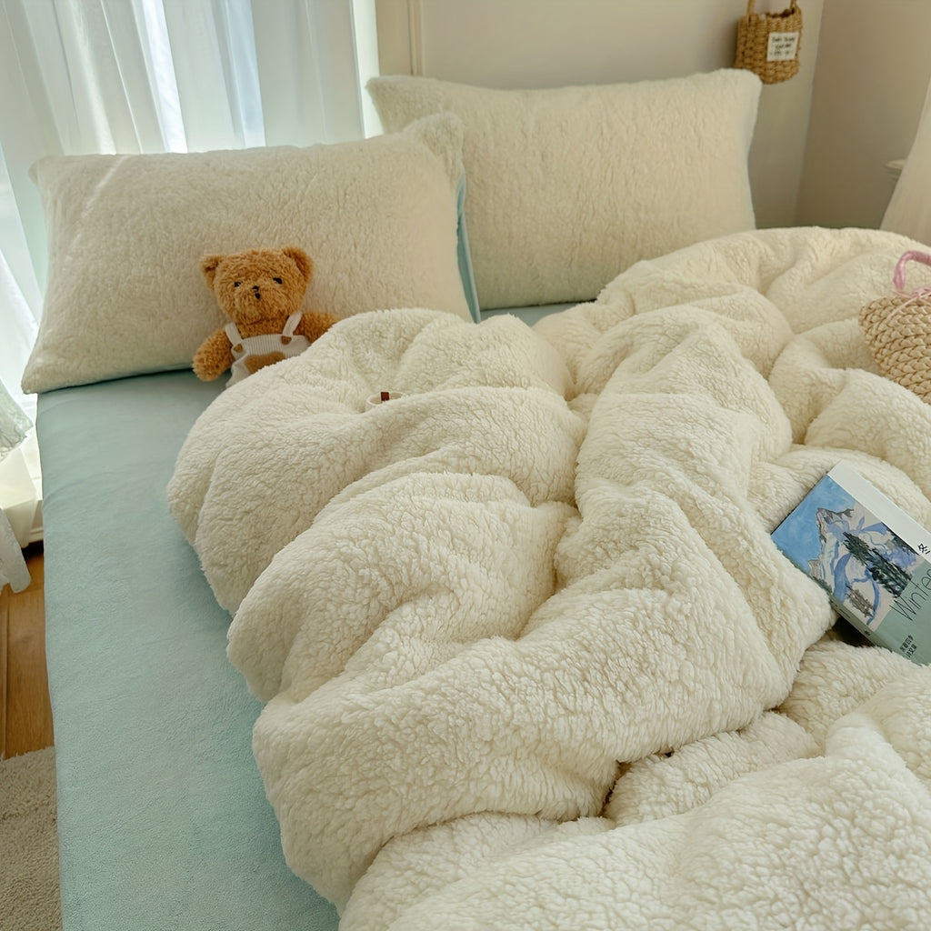 Milk Velvet Four-Piece Set (Duvet Cover*1 + Bed Sheet*1 + Pillowcase*1/2)