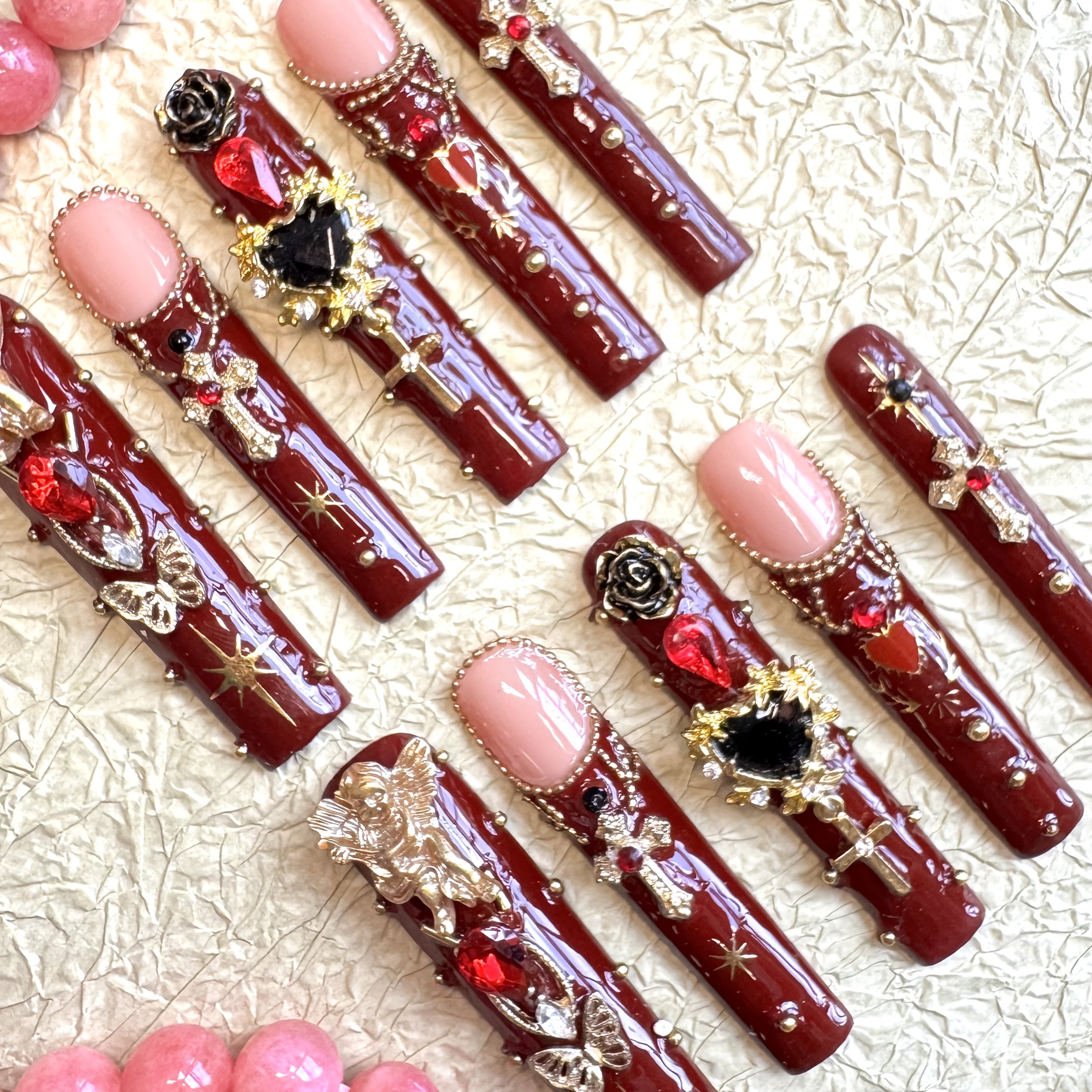 {10pcs} Gothic Press On Nails Set
