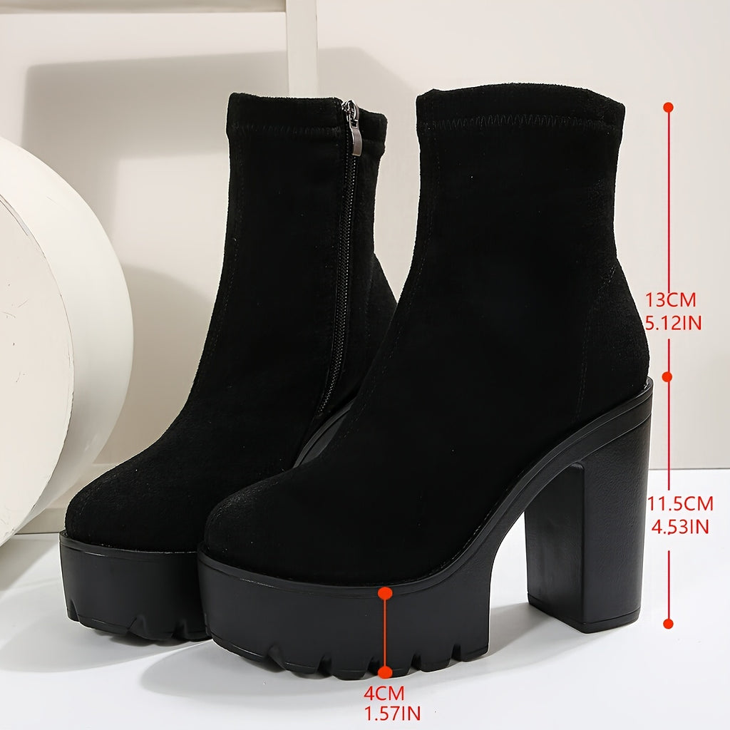 Chunky-Heeled Ankle Boots