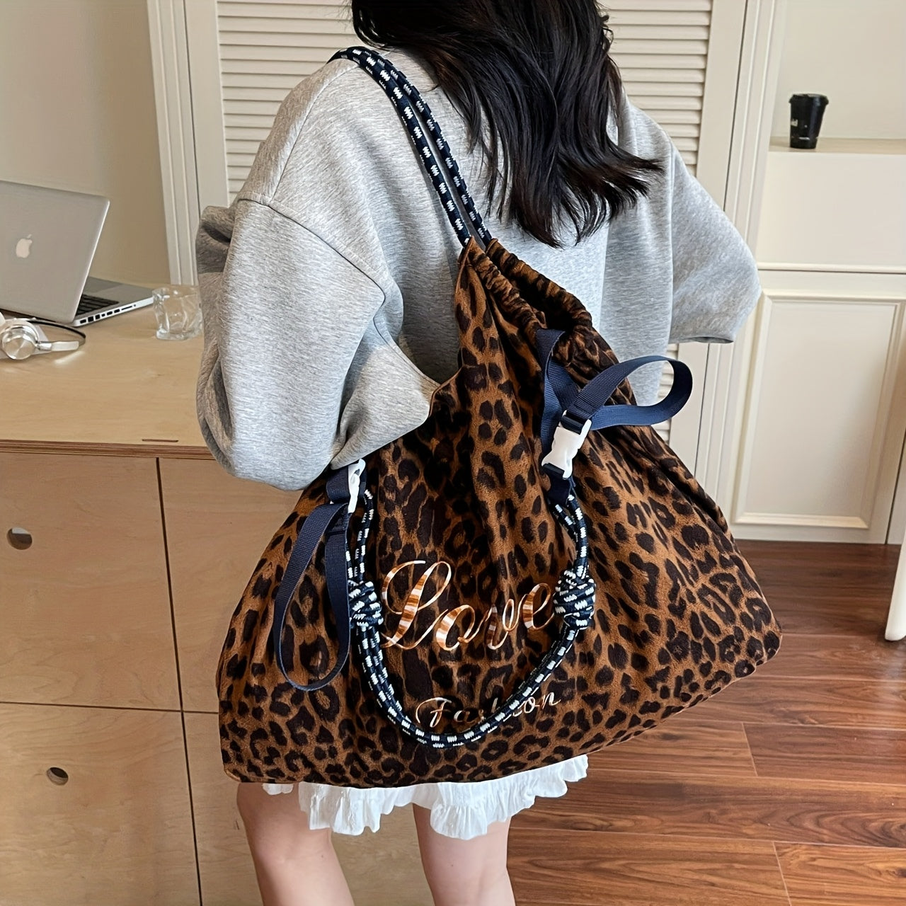 Leopard Print Crossbody Bag