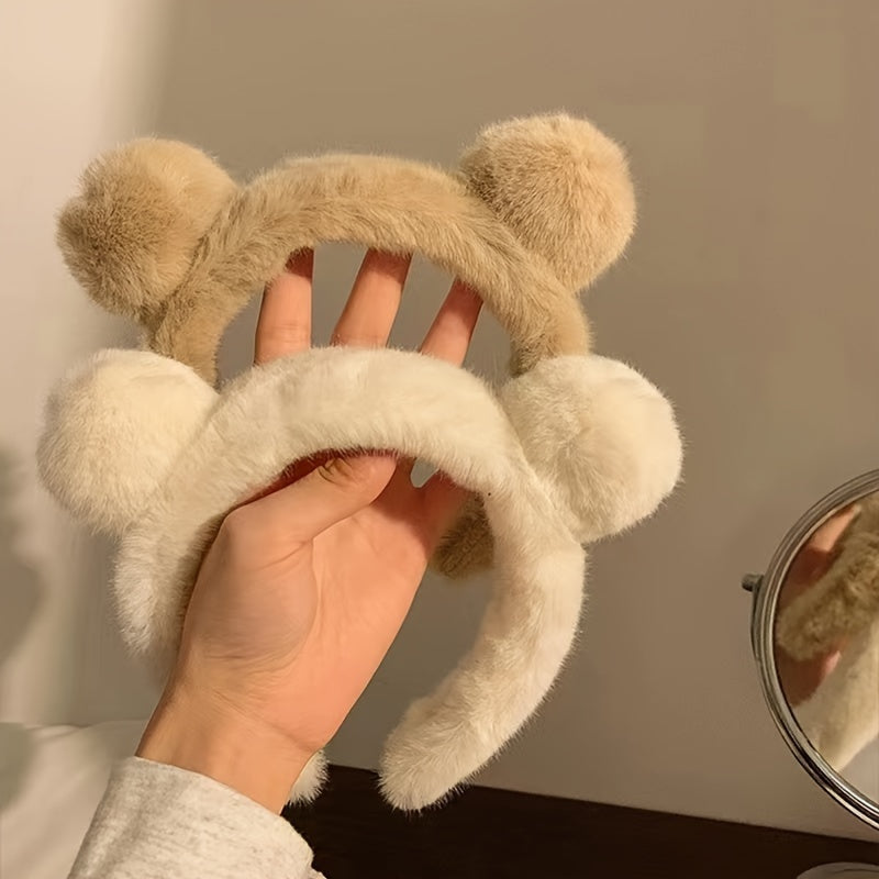{2pcs} Plush Bear Ear Headbands