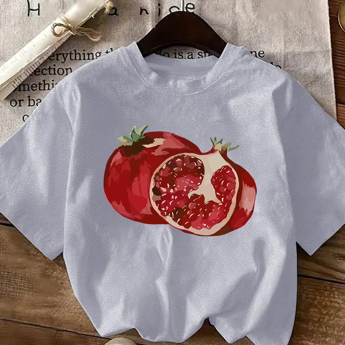 Soft Polyester Crew Neck Short Sleeve T-Shirt