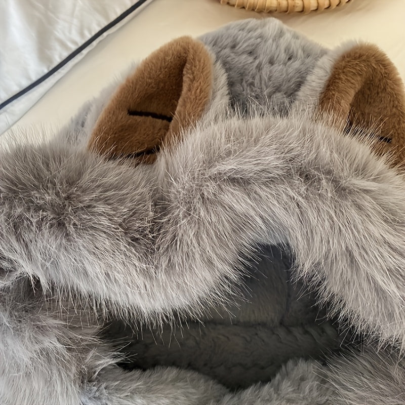 Winter Cat Ears & Paws Hat