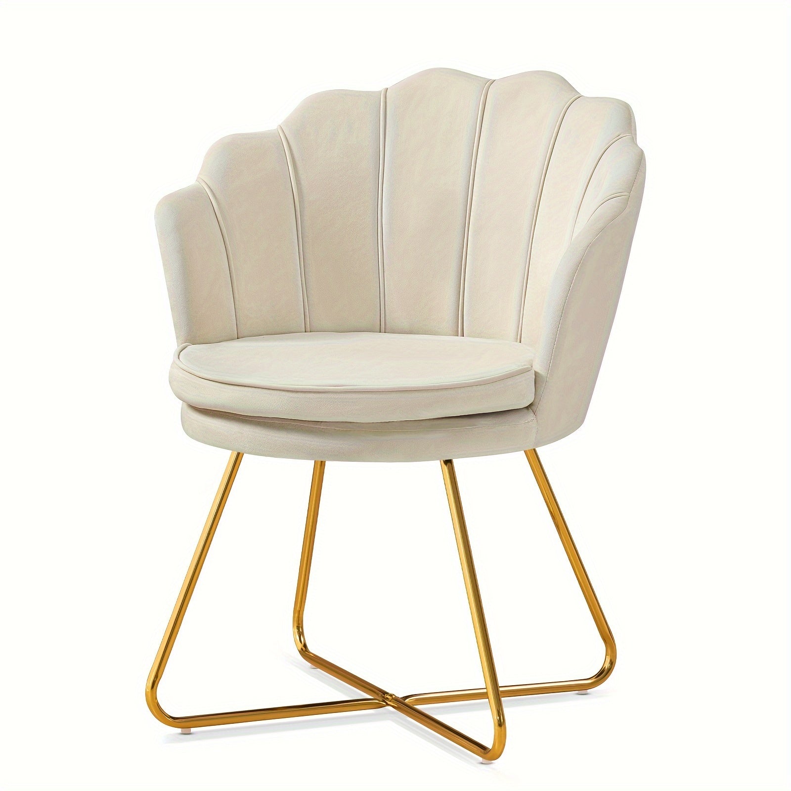 Shell Shape Velvet Dressing Chair