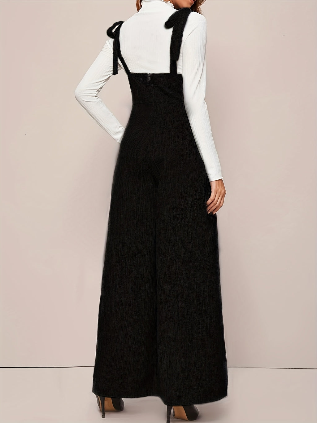 Polyester Jumpsuit with Button Detail