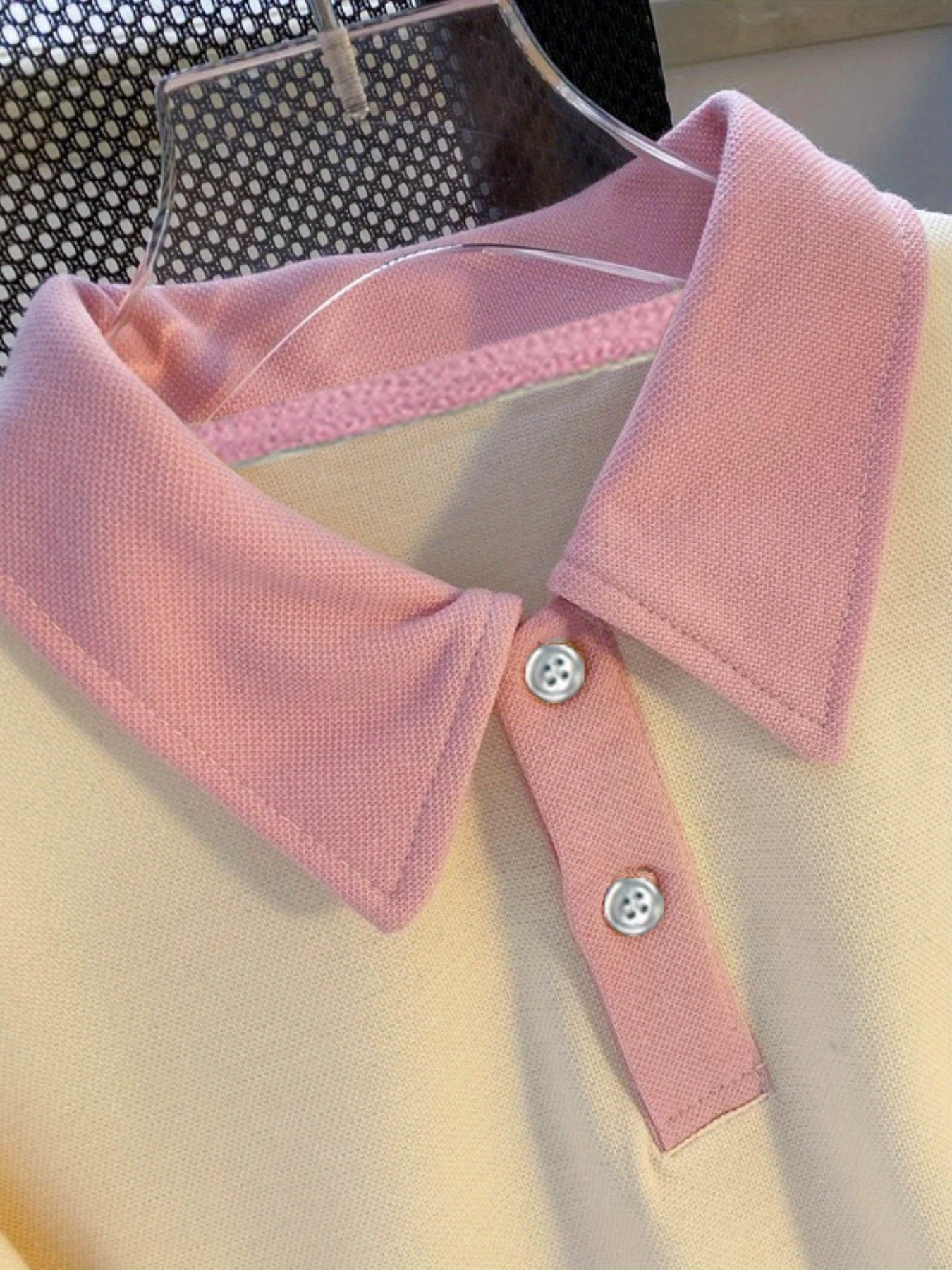 Pink Bow Embroidered Polo Shirt