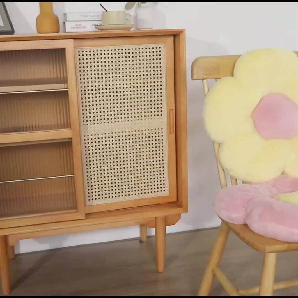 Plush Fruit & Flower-Themed Seat Cushion - Soft Polyester, Round, Machine Washable - Ideal for Car, Chair, Sofa - Comfortable Full-Body Support for Long Sitting - Perfect Office & Home Gift