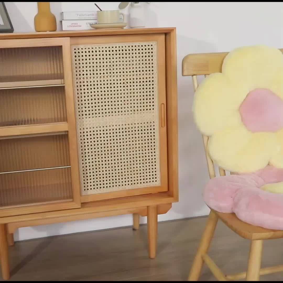 Plush Fruit & Flower-Themed Seat Cushion - Soft Polyester, Round, Machine Washable - Ideal for Car, Chair, Sofa - Comfortable Full-Body Support for Long Sitting - Perfect Office & Home Gift