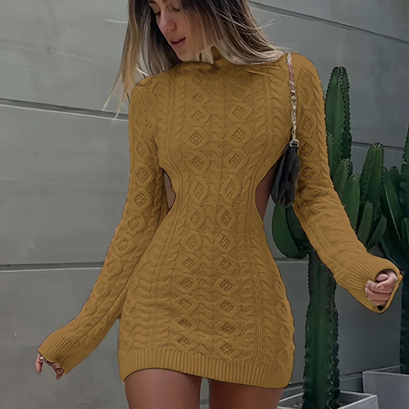 Backless Sweater Dress