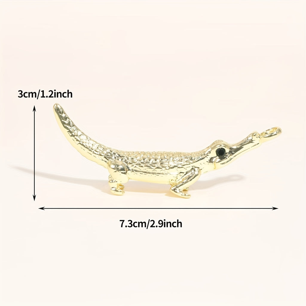 Light Golden Metal Crocodile Joint Holder