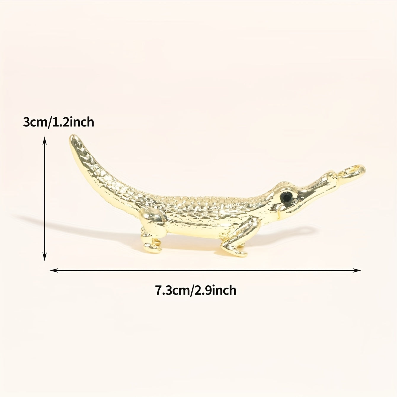 Light Golden Metal Crocodile Joint Holder