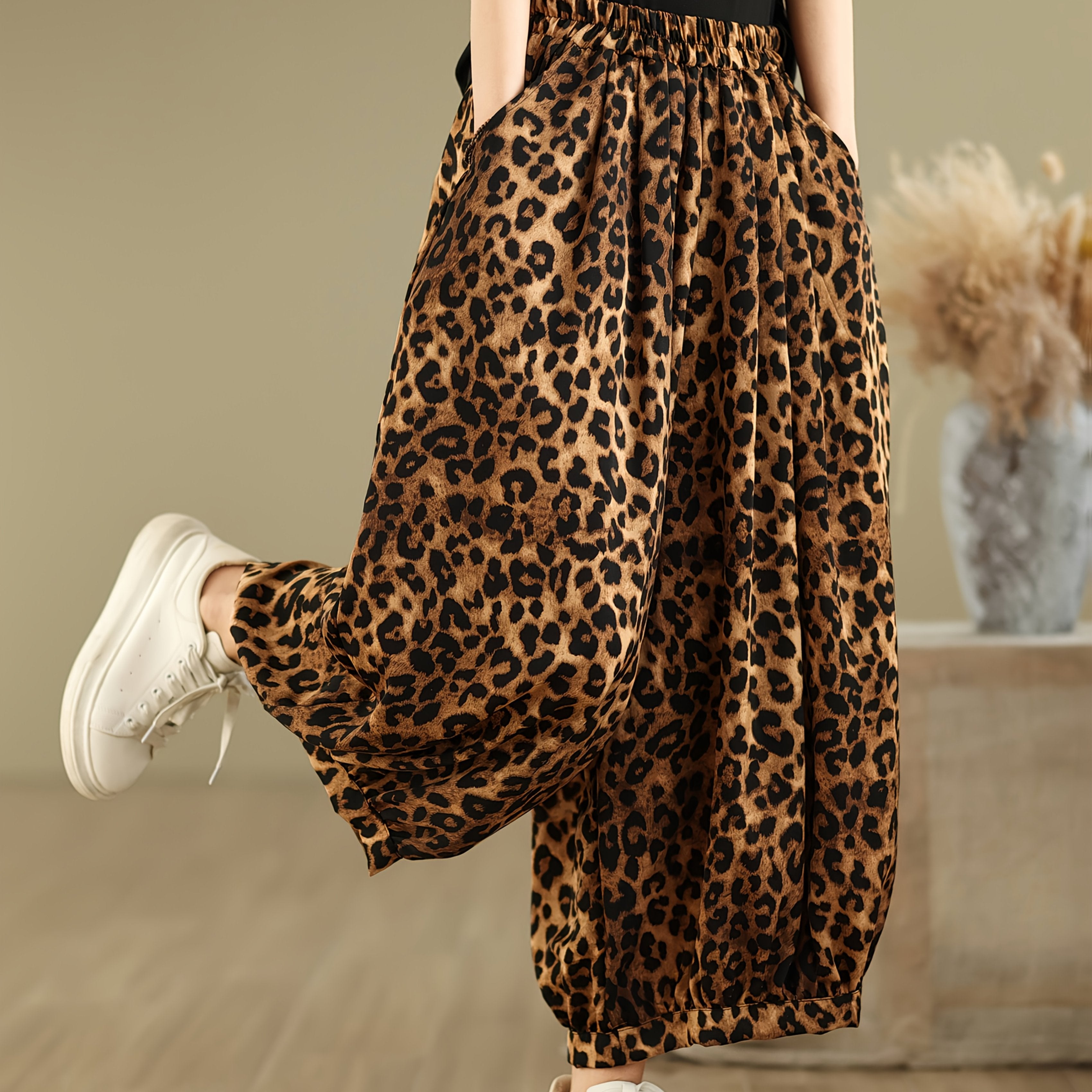 Leopard Print Trousers