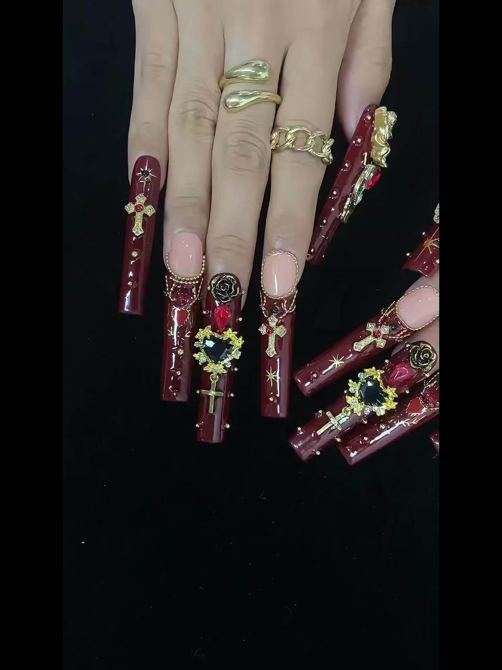 {10pcs} Gothic Press On Nails Set