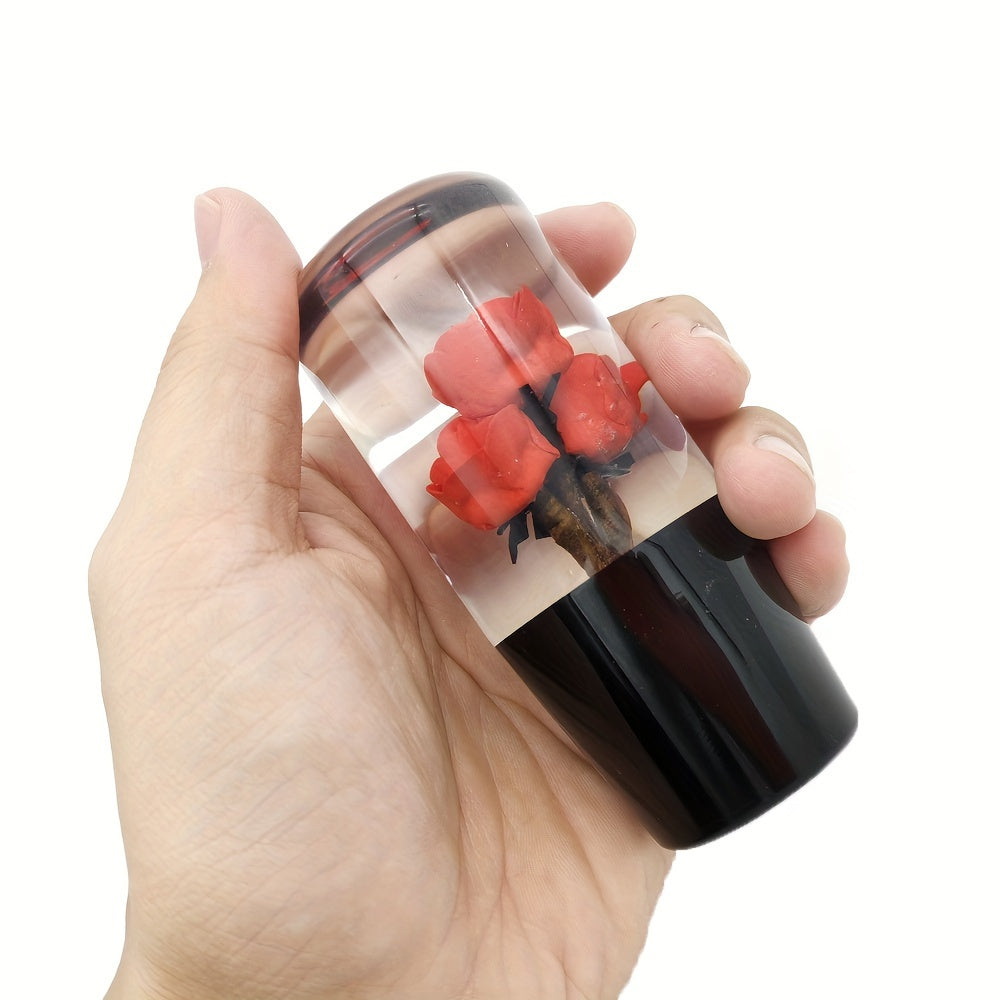Unique Rose-Shaped 4" Resin Crystal Gear Shift Knob