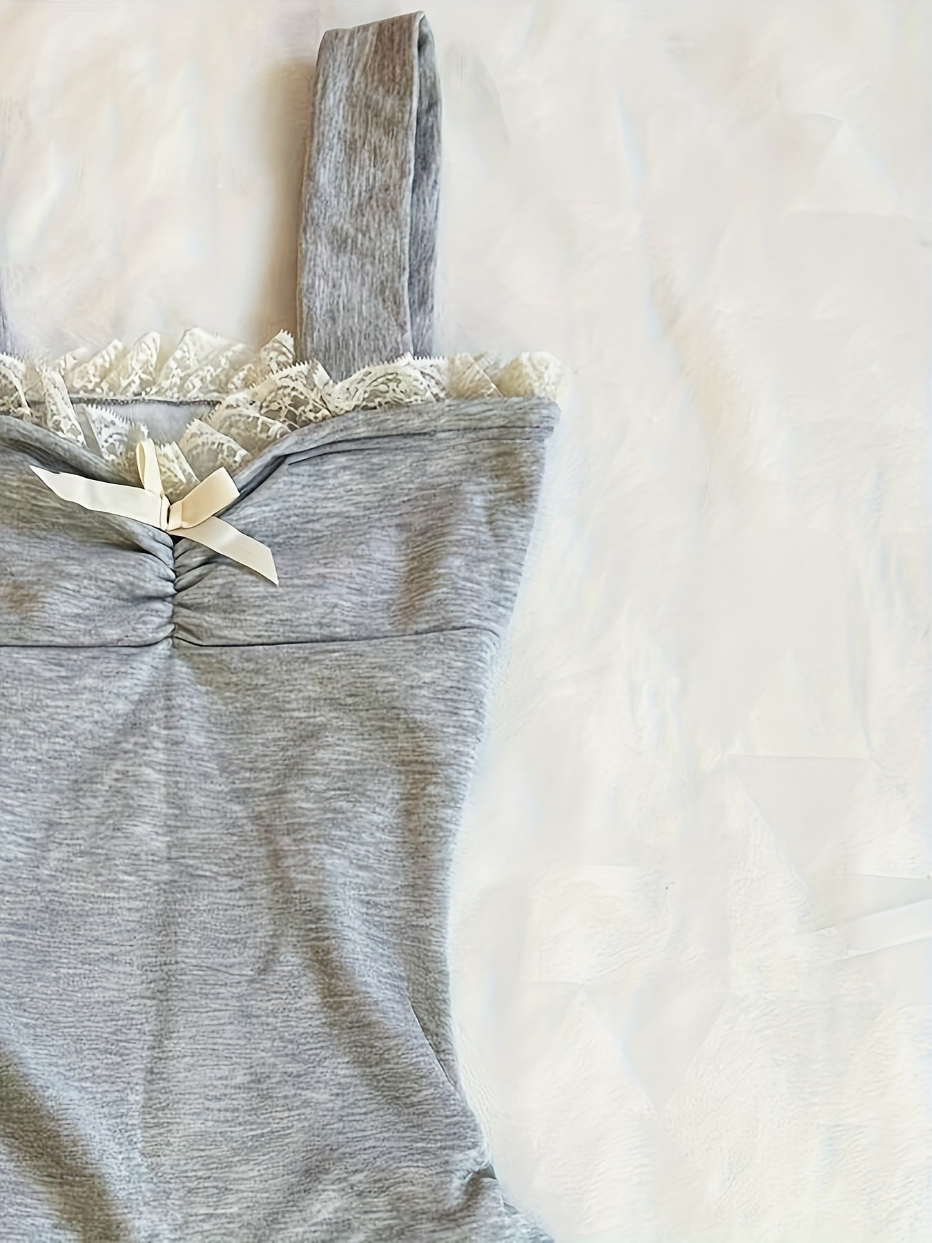 Casual Bow-Decorated Pleated Hem Dress