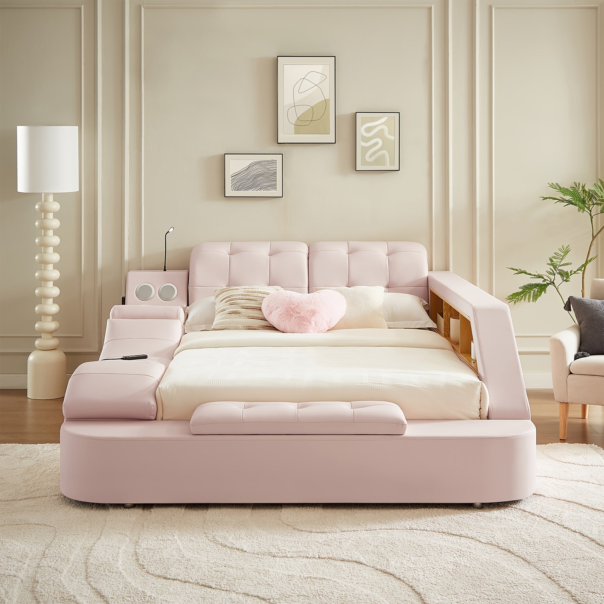 Multifunctional Large Bed Frame