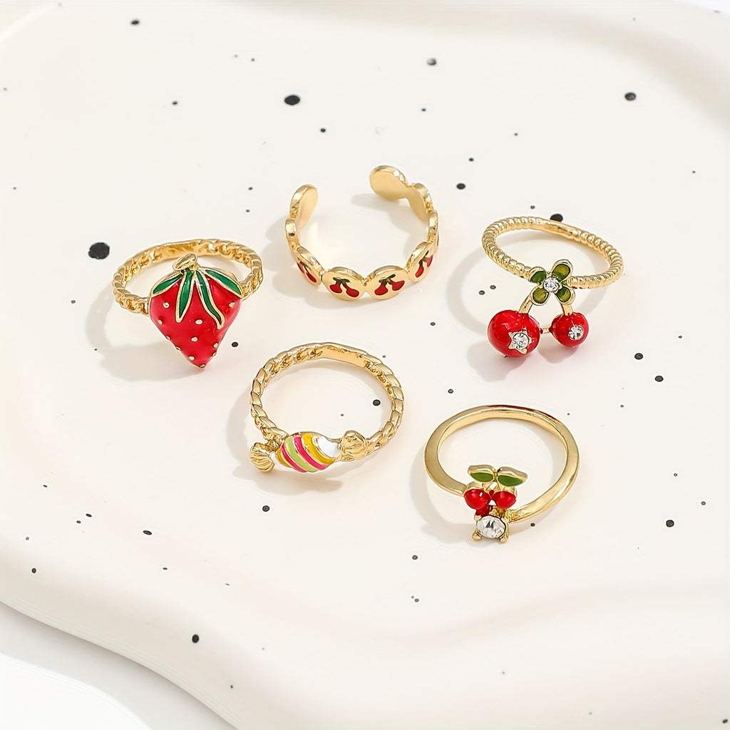 {5pcs} Fashion Rings Set