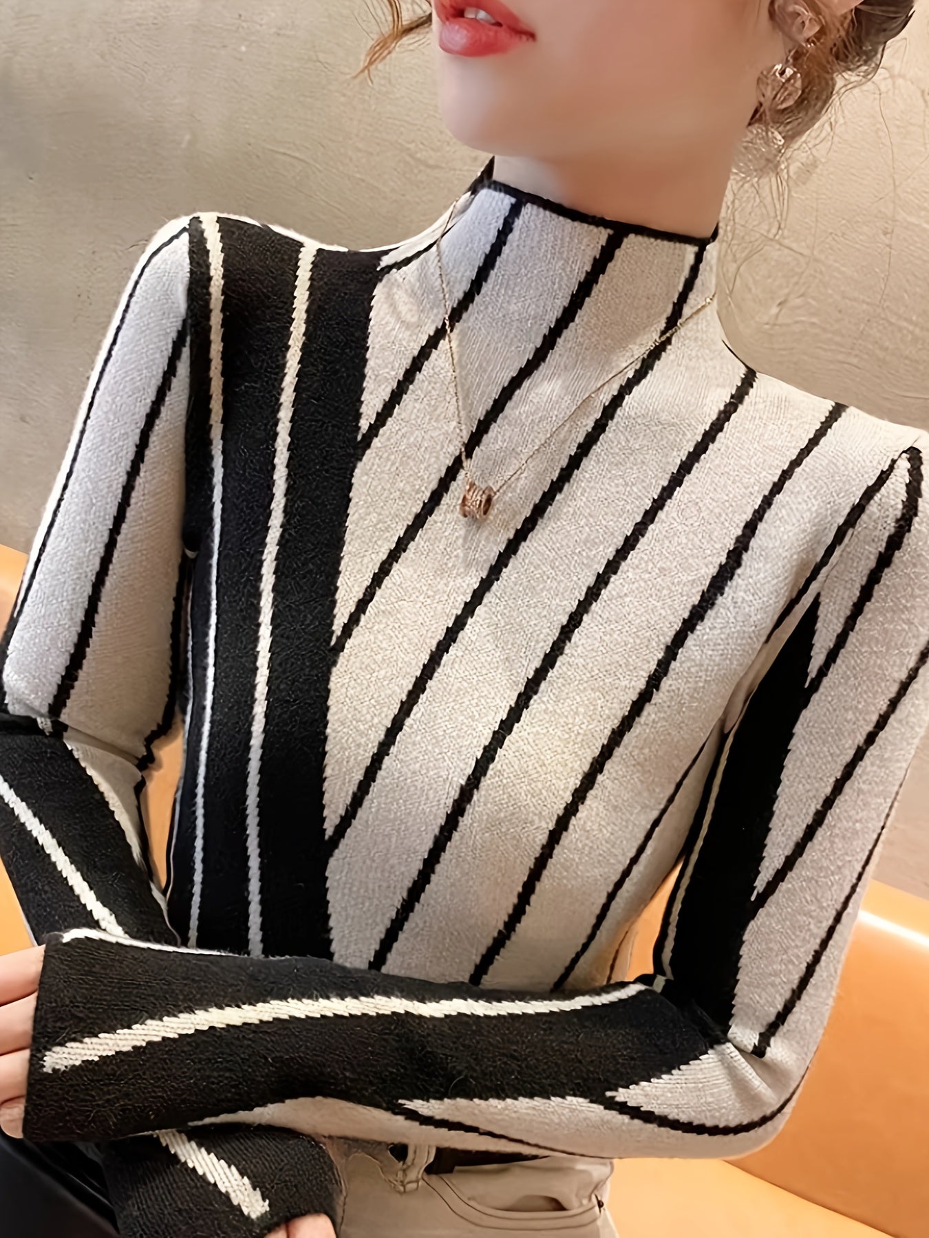 Slim Fit High Neck Sweater