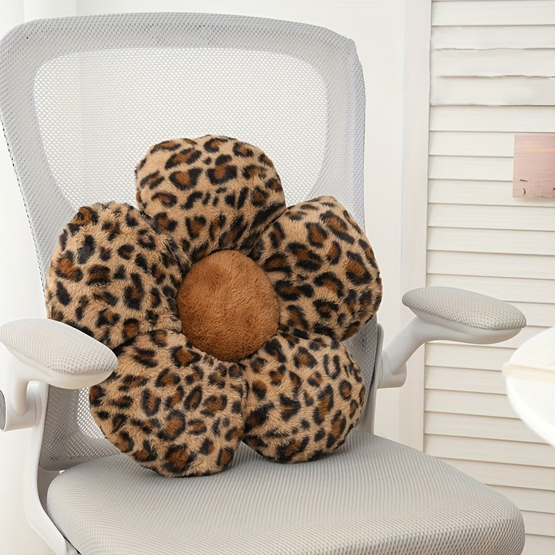 {1pc} Leopard Flower Plush Pillow